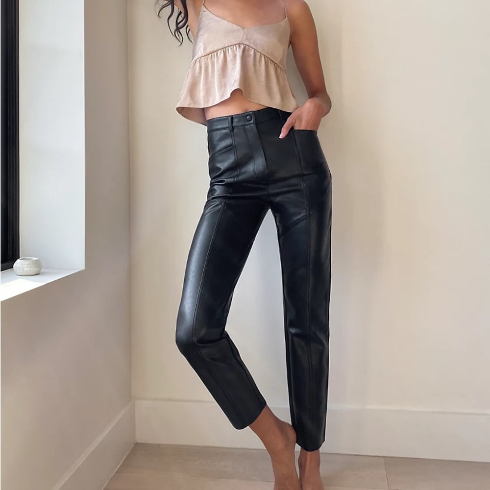 Aritzia Rebel black leather pants